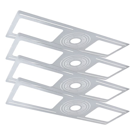 Luxrite New Construction Rough-In Bracket Mounting Plate 2-3-3.75-4-5-6 Inch Galvanized Steel, 4PK LR41006-4PK